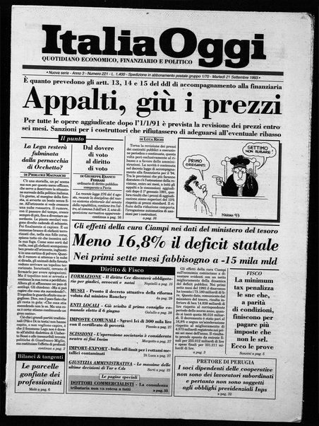 Italia oggi : quotidiano di economia finanza e politica